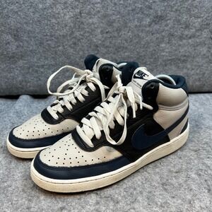 Nike Court Vision Mid‎ Top Sneakers Classic Shoes Beige, Blue, Black Women's 7.5